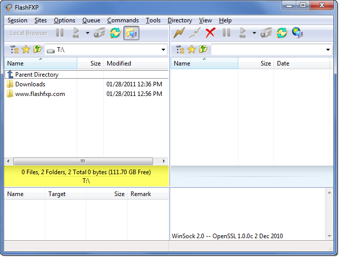 FlashFXP Main Window
